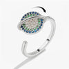 Rose Flower Rotating Ring For Women Spinner Fidgets Heart Charm Adjustable Open Rings Star Moon - Image 8