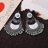 Retro Ethnic Silver Color Turkish Jhumka Earrings For Women Pearl Tassel Classic Carved Indian Earrings Jewelry - Image 13
