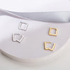 Minimalist Square Rectangle Hoop Earrings For Women Elegant Gold Color Huggie Hoops Anniversary Jewelry - Image 2
