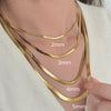 Stainless Steel Herringbone Necklace in 2 mm to 5 mm Widths and 40 cm to 50 cm Lengths - Image 1