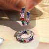 Princess Square Cubic Zirconia Hoop Earrings Ear Circle Earrings for Women Versatile Female Jewelry - Image 8