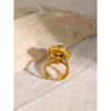 Imitation Pearl Stainless Steel Gold Color Ring for Women Engagement Party Gift Temperament Jewelry - Image 4
