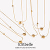 Zircon Bubble 26 Letters Necklace Stacked Jewelry Gold Plated Stainless Steel For Women Charm - Image 1