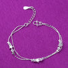 Silver Color Stamp Anklets For Women Foot Leg Chain Link Bracelet Double Layers Beach Accessories Jewelry - Image 48