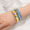 Colorful Crystal Bead Bracelet with Elastic Fit - Image 5