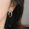BF Club Silver Earrings For Women Gold Circle Earring Jewelry Prevent Allergy Party Accessories - Image 1