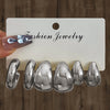 Chunky Gold-Tone Hoop Earring Set 6 Pairs - Image 19