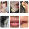 5pc 6/8/10mm Nose Ring Hinged Clicker Segment Nose Rings Helix Cartilage Septum Hoop Stainless Steel Seamless Earrings - Image 3