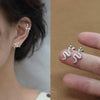 Silver Flash Diamond Small Snake Earrings Men And Women Personality Unique Earrings Party Jewelry - Image 1
