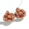 Summer Colorful Lafite Chiffon Flower Earrings for Women Boho Handwoven 3D Flower Fabric Drop Earring Beach Party Jewelry Gifts - Image 15