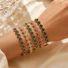 Colorful Zircon Lucky Four-Leaf Flower Bracelet for Women Flower CZ Stone Gold Plated Tennis Bracelet Fragrance Jewelry - Image 1