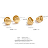 14 14mm Minimalist Stainless Steel Round Heart Double-Sided Hoop Earrings Daily Versatile Wear Charm Jewelry Gift - Image 6