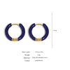 Colorful Enamel Stainless Steel Hoop Earrings for Women Geometric Round Circle Earrings Gold Color Jewelry - Image 12