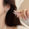 Y2K Bowknot Zircon Stud Earrings for Women Korean Silver Color Pink Crystal Personality Earring Girl Party Jewelry Gifts - Image 7