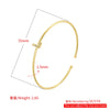 gold plated micro-set zirconia 26 letters A-Z simple unisex bracelet lucky letters bracelet silvery - Image 3