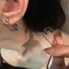 Creative Unisex Punk Rock Style Safety Pin Ear Hook Stud Earrings Metal Pin Earring Jewelry for Women Men - Image 3