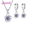 Women Bridal Jewelry Sets Silver Zircon Austrian Crystal Necklace Pendent/Earring/Chain/Bracelet - Image 8