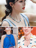 Imitate Colorful Stone Beaded Necklace Women's Sweet and Jewelry Set Elegant Accessories Neckchain for Girls - Image 4