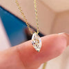 Silver Plated Golden Marquise Series Zircon Ring Necklace For Women Engagement Wedding Simple Jewelry Set - Image 9