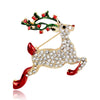18Styles Christmas Xmas Brooches Lapel Pin Crystal Santa Snowman Wreath Elk Bells Tree Jewelry Happy Year Gift for Friends - Image 17