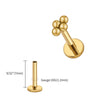 Titanium 16G Mini 4 Bead Cluster Labret Lip Ring Tragus Cartilage Helix Conch Earring Stud Nose Piercing - Image 10