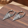 Vintage Hollow Earrings Ancient Geometric Drop Earrings For Women Earing Jewelry Leaf Pattern Earings - Image 4