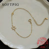 Silver 1MM Chain Zircon Hollow Star Charm Bracelet For Women Classic Jewelry Summer - Image 1