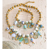 Europe Handmade Jewelry Summer Style Beads Chain Ceramic Heart Eye Drop Charm Necklace Bracelet Vintage Set Jewelry - Image 2