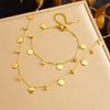 316L Stainless Steel Golden Snowflake Butterfly Crown Key Lightning Zircon Necklace Bracelet Set Jewelry Sets Gift - Image 10