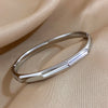 Simple Office Facet 316L Stainless Steel Cuff Bangle Bracelets For Women Man Unisex Unique Gold Silver Color Jewelry - Image 5