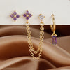 3PCS Stainless Steel 12 Constellation Birthstone Earrings Set for Woman Cartilage Piercing Earrings Jewelry - Image 23