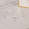 Silver Bracelet Geometric Cube Circle Punk Asymmetric Beaded For Woman Girl Jewelry Gift - Image 14