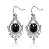 Silver Oval 8 10mm Natural Labradorite Earrings Vintage Ethnic Jewelry for Women Gift - Image 2