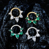 Titanium 16G Pear CZ Hinged Clicker Segment Hoop Ring 8mm/10mm Hinged Daith Clicker Septum Nose Jewelry - Image 3