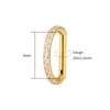 Titanium D Shape Nose Clicker with Full CZ 16G Hinged Segment Hoop Conch Helix Ear Piercing Body Jewelry - Image 10