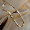 Dieyuro 316L Stainless Steel 3in1 Crossover Snake Chain Necklace Bracelets For Women Girl Jewelry Set - Image 13