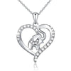 High End Geometric Design Love Cube Zircon Necklace with Removable Round Zircon Jewelry Elegant Daily Accessories - Image 44