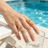 Geometric Clear Zircon Ring Classic Gold Plated Jewelry Charm - Image 4
