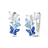 Butterfly Hoop Earrings with Colorful Cubic Zirconia - Image 11