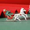 Christmas Enamel Sleigh Car Brooches for Women Unisex Rhinestone Deer Pins Banquet Party Backpack Gifts Jewelry Accessories - Image 4