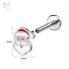 ZS 1PC 16G Stainless Steel Lip Piercings for Women Snowman Reindeer Pine Lip Rings Cartilage Earring 6mm/8mm Helix Piercing - Image 18