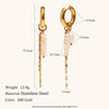 Design Asymmetric Diamonds Stainless Steel Earrings Woman Pearl Charm Gold Hoops Earrings Jewelry Party Accessories - Image 7