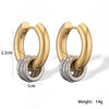 Jewelry Silver/Gold Color Stainless Steel Hoop Earrings For Women Birthday Gift - Image 5