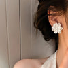 White Flower Stud Earrings for Women Flower Earring Modern Korean Cute Teens Girl Party Jewelry Accessories - Image 5
