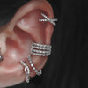 1PC Fake Piercing Earrings Women Dainty Cartilage Ear Clip Korean Style Micro-set Zircon Silver Color Jewelry - Image 1