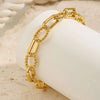 Stainless Steel Handmade Chain Bracelets Gold Color Thick Oval Twist Bracelet For Women Jewelry Mother's Day Gift - Image 2