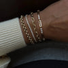 Minimalist Tennis Bracelet with Cubic Zirconia in Gold Tone - Image 6