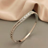 Wave Zircon Stainless Steel Gold Plated Bracelet, Silver Bracelet, Wedding Jewelry - Image 2