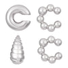 C-Shaped Clip-On Ear Cuff with Water Drop Detail - Image 19