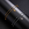 Cazador Four Leaf Clover Bracelet for Women Stainless Steel Lucky Jewelry Double Chain Bracelet on Hand Birthday Gift - Image 1